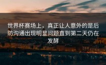 世界杯赛场上，真正让人意外的是后防沟通出现明显问题直到第二天仍在发酵