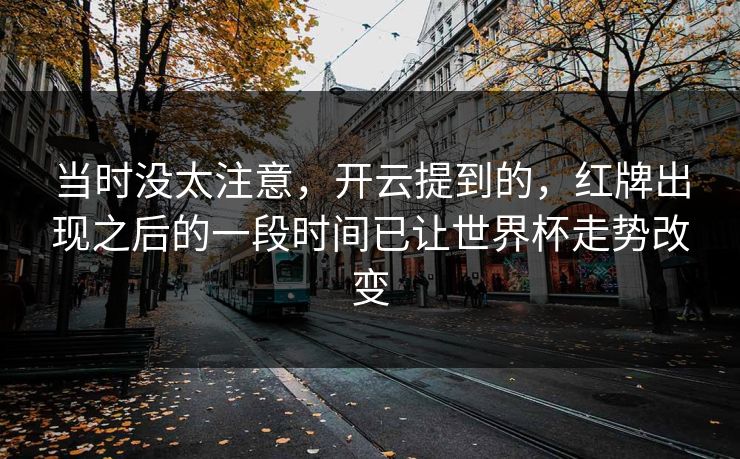 当时没太注意，开云提到的，红牌出现之后的一段时间已让世界杯走势改变